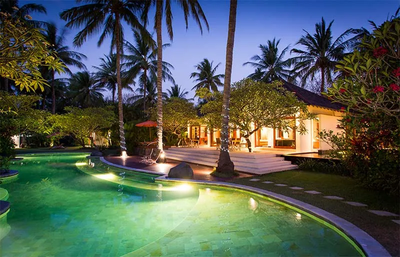 the-anandita-pool-and-villa-at-night Villa Anandita - Villa Gallery