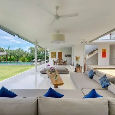 6 Spacious 4-bedroom villa garden lawn at Villa Kavya, Canggu