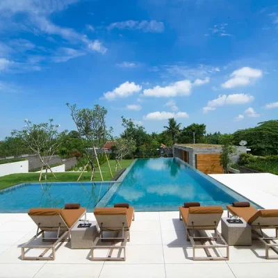 Sunloungers by the pool