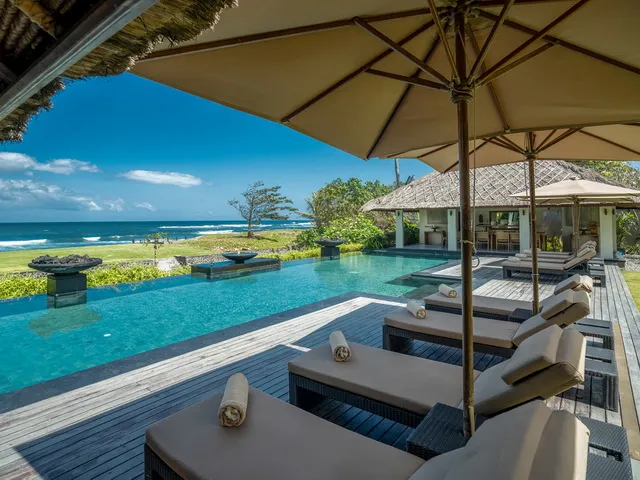 003 Seseh Beach Villa I – View from pool deck Seseh Beach Villa One - Villa Gallery