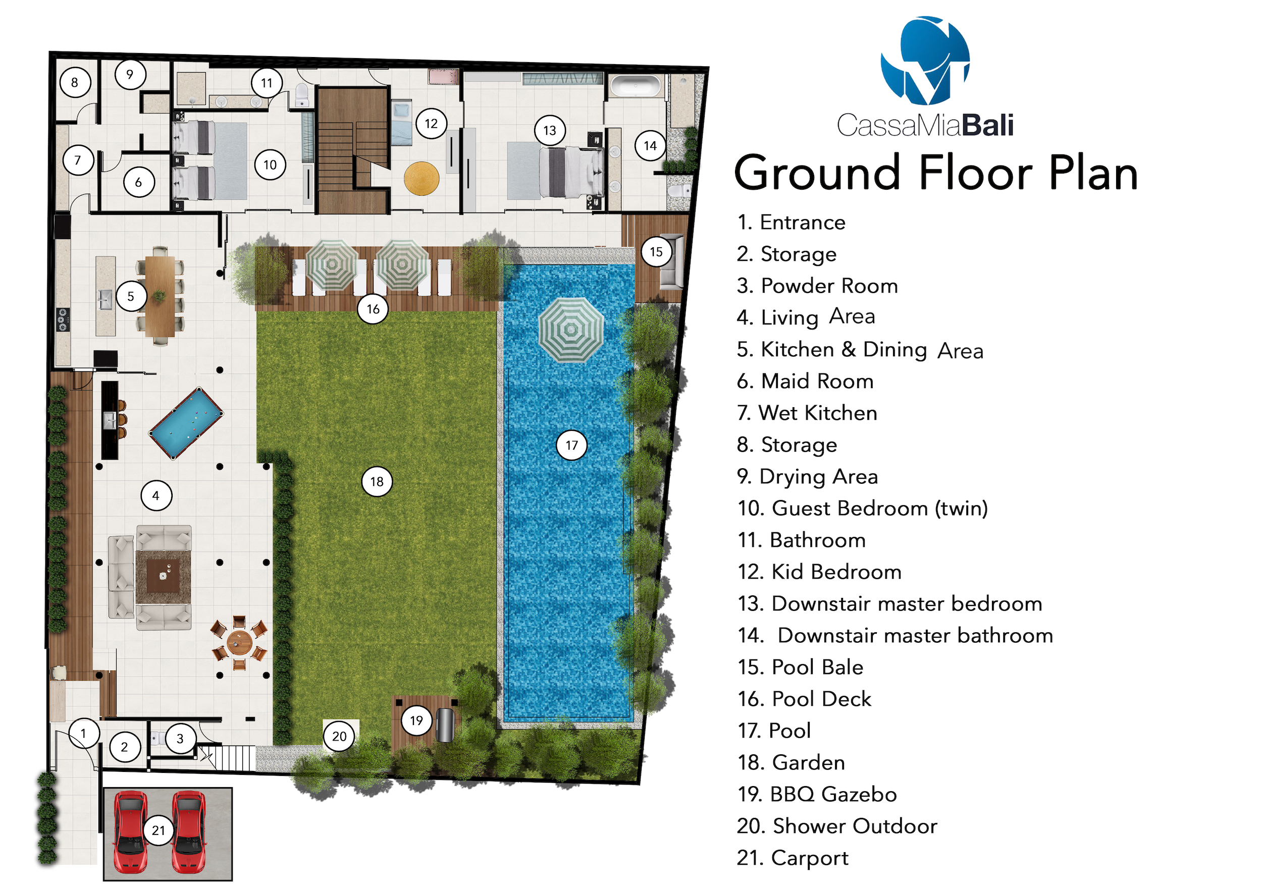 Villa Cassa Mia - Floor Plan