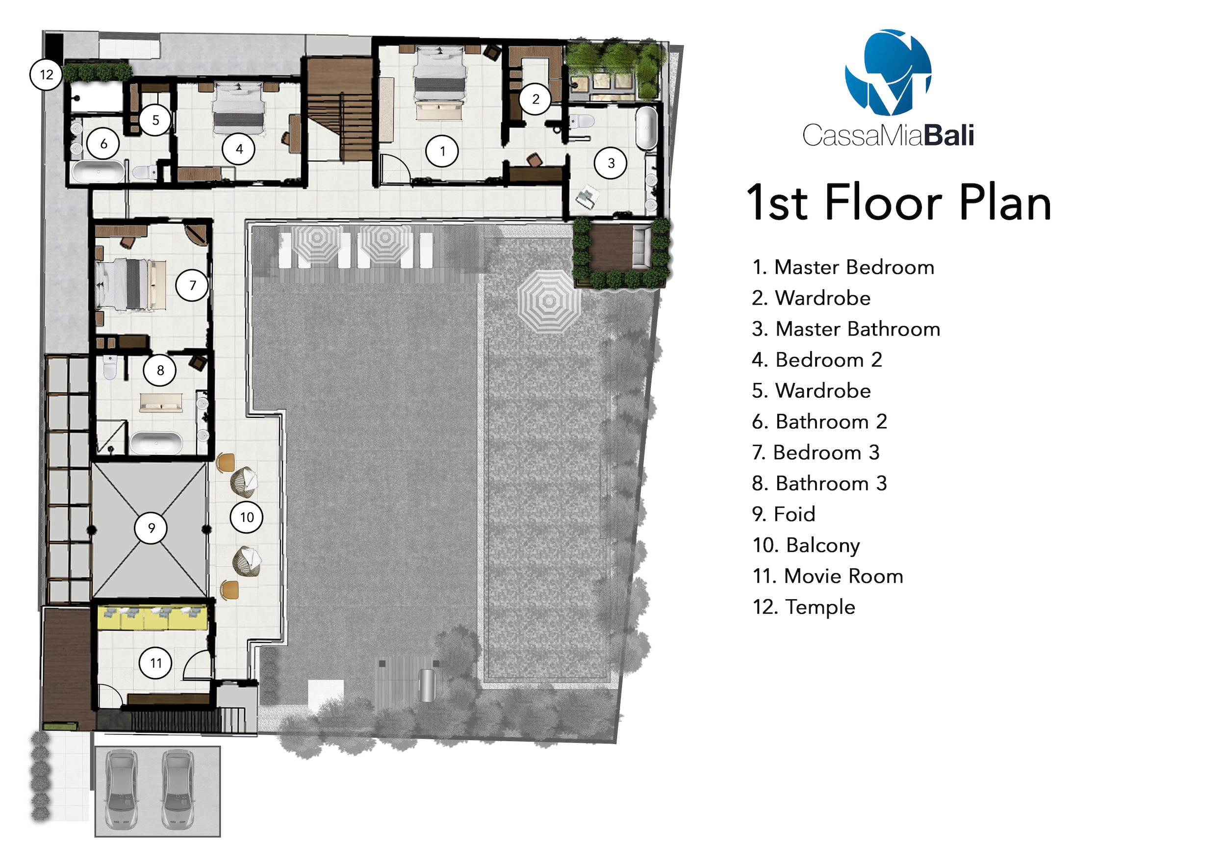 Villa Cassa Mia - Floor Plan