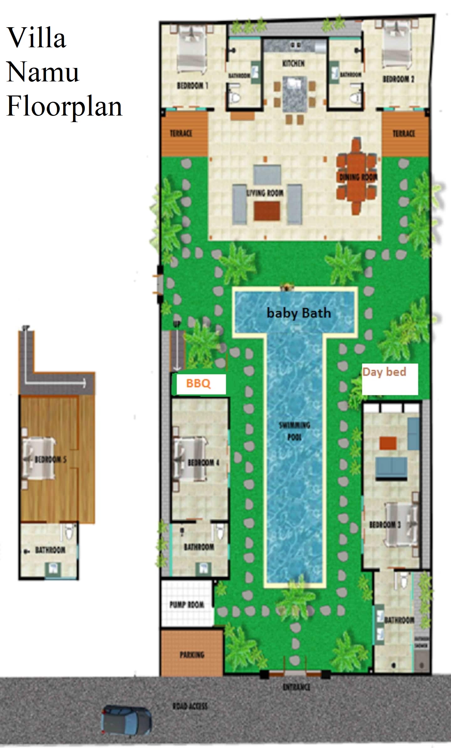 Villa Namu Estate - Floor Plan