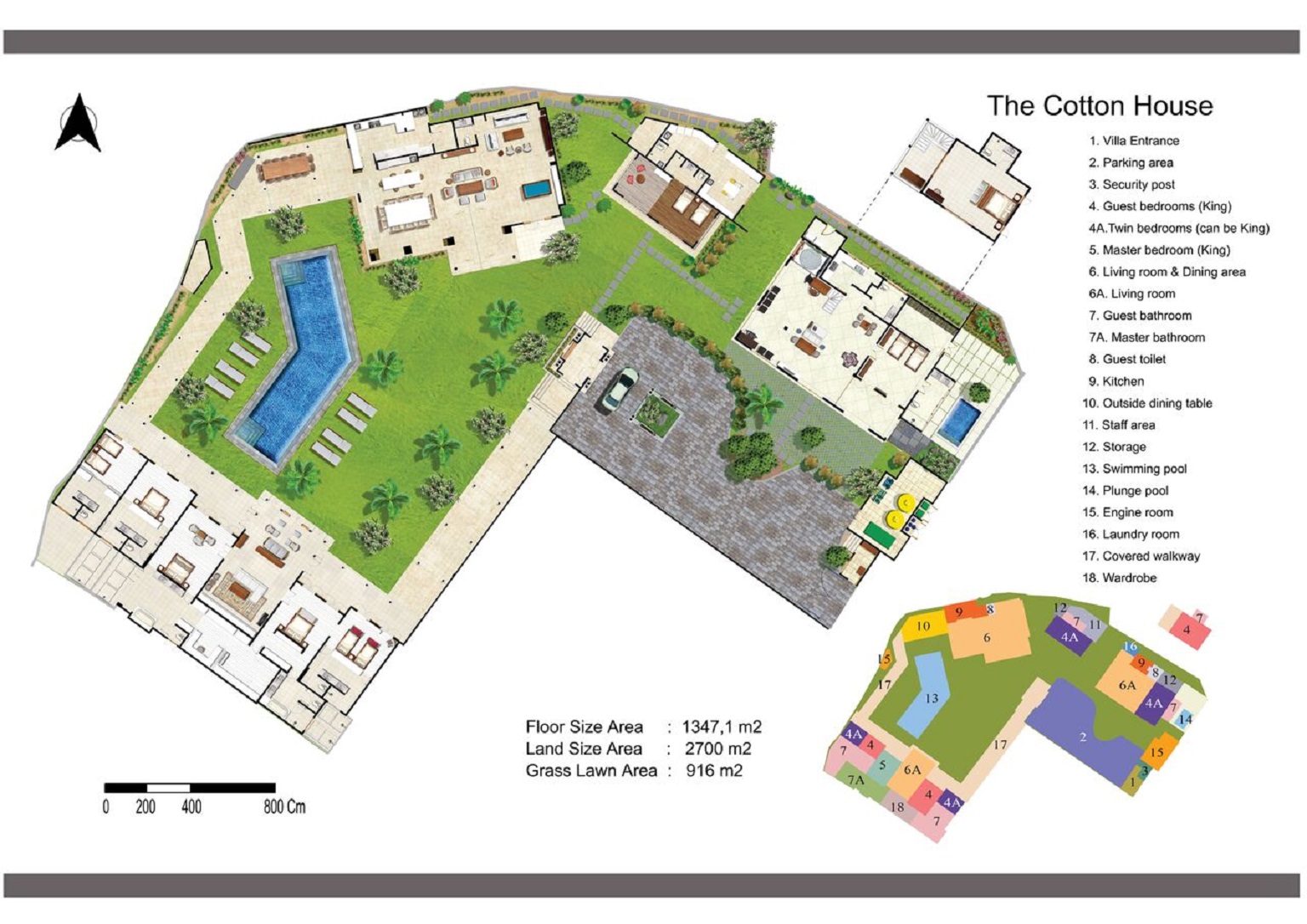 Villa Cotton House - Floor Plan