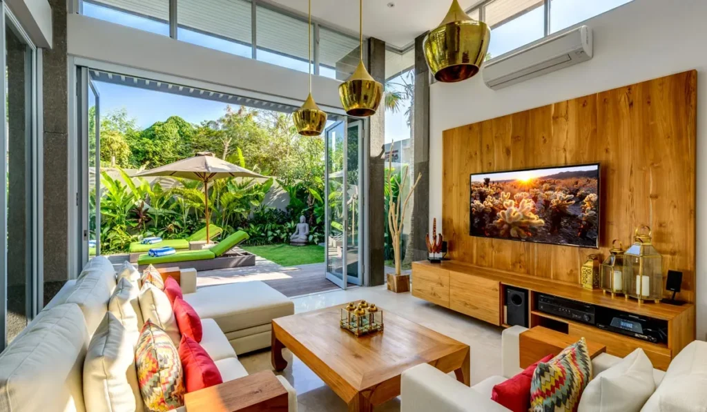 AC living-room Villa Bamboo Aramanis - Villa Gallery