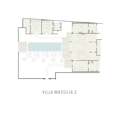 Flooplan Villa Massilia Dua - Villa Gallery