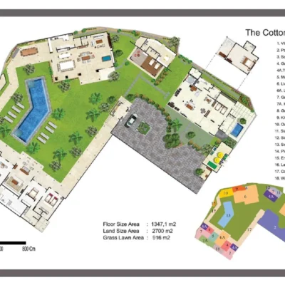 Floorplan Villa Cotton House - Villa Gallery