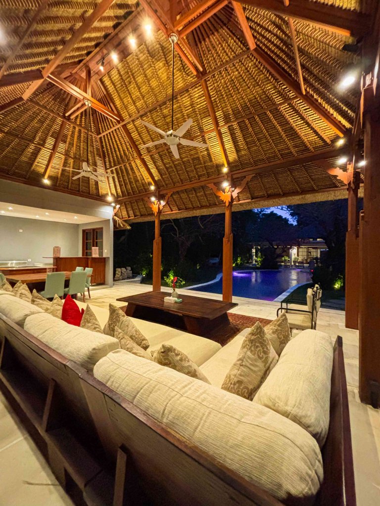 Balinese Pavilion night view_11zon Villa La-Ta Seminyak - Villa Gallery