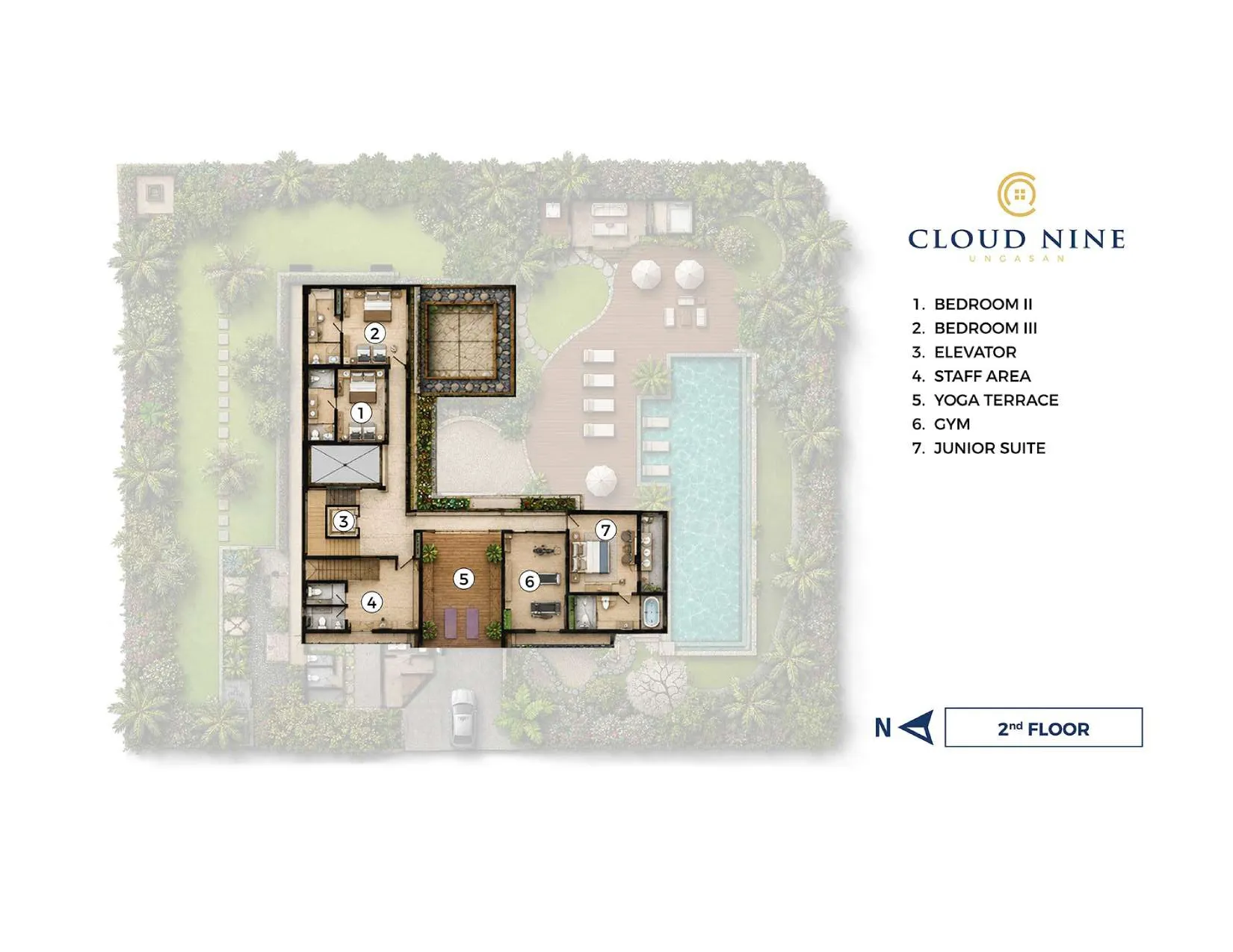 Villa Cloud Nine Ungasan - Floor Plan