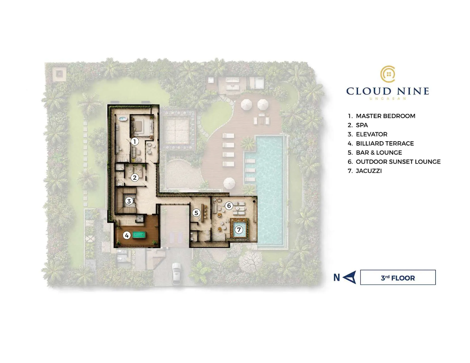 Villa Cloud Nine Ungasan - Floor Plan